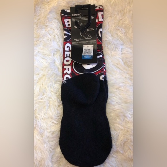 Georgia Bulldogs Socks - Red and Black NWT - Picture 9 of 11